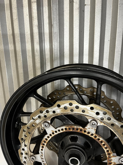 2016 Honda CBR650F Front Wheel with Brake Discs Rotors Repaired see pics OEM