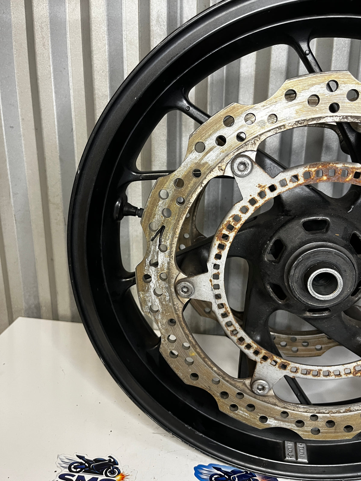 2016 Honda CBR650F Front Wheel with Brake Discs Rotors Repaired see pics OEM