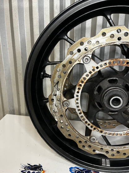 2016 Honda CBR650F Front Wheel with Brake Discs Rotors Repaired see pics OEM