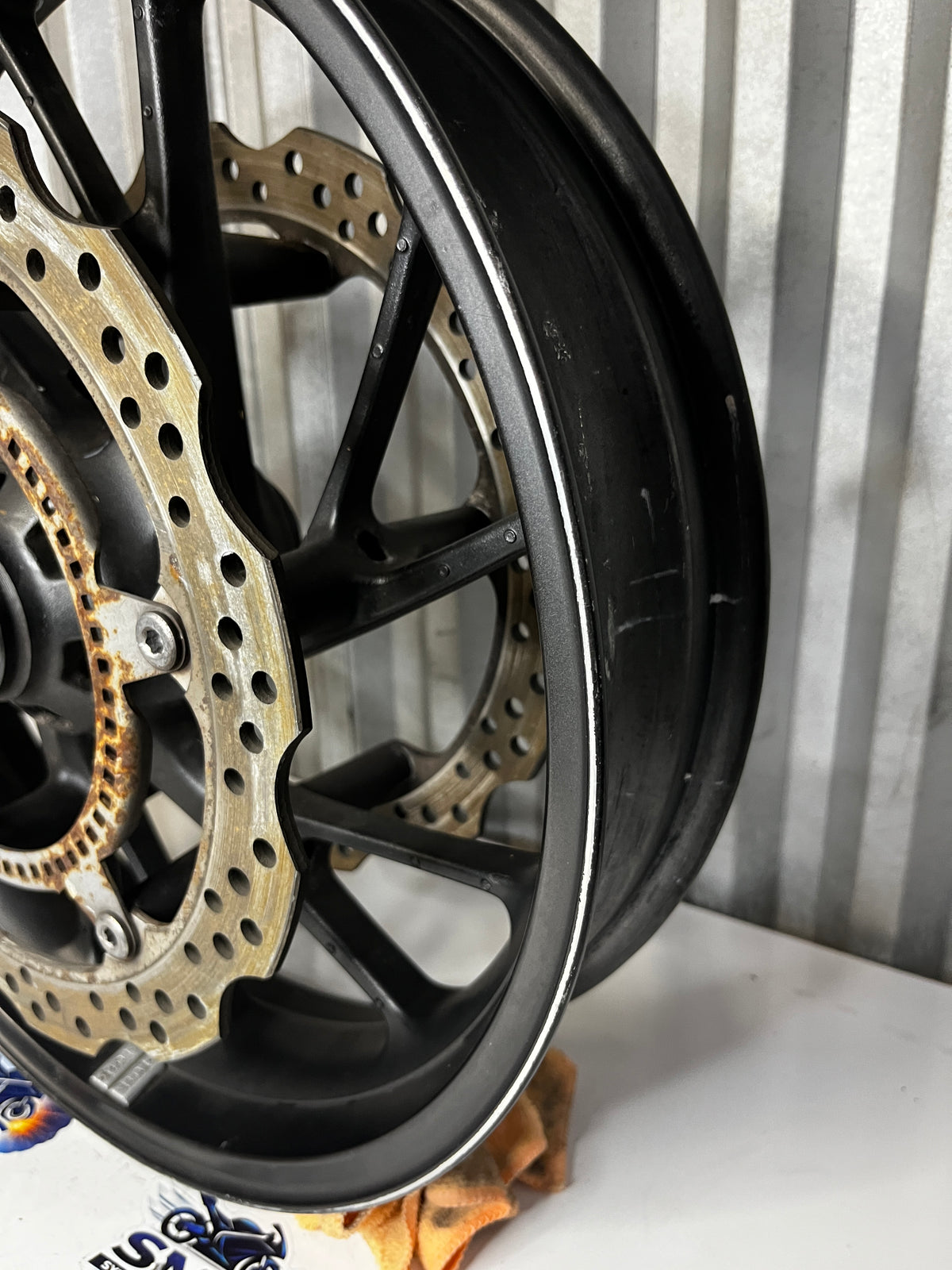 2016 Honda CBR650F Front Wheel with Brake Discs Rotors Repaired see pics OEM