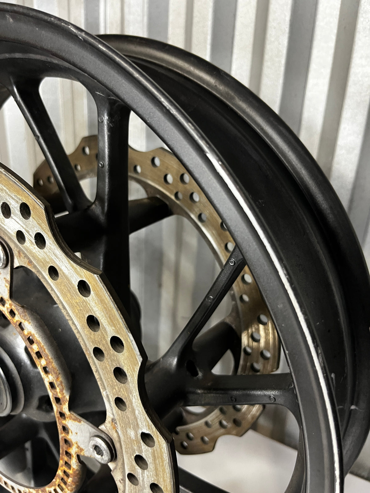 2016 Honda CBR650F Front Wheel with Brake Discs Rotors Repaired see pics OEM